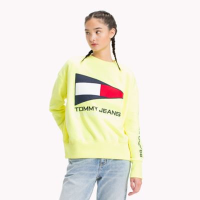 yellow tommy jeans jumper