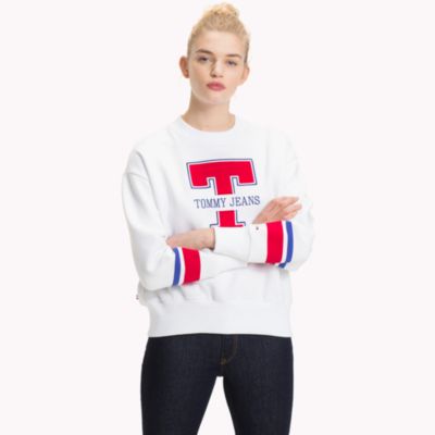 tommy jeans embroidered sweatshirt