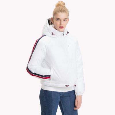 tommy jeans stripe padded jacket