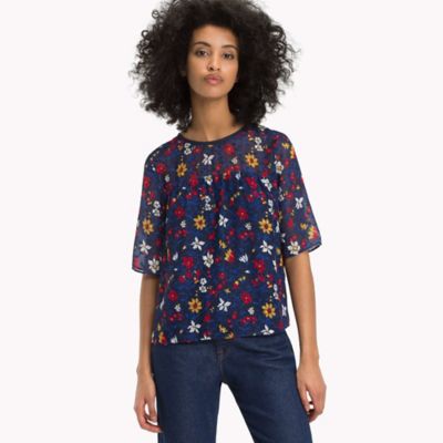 printed chiffon blouse