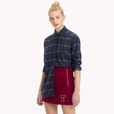 tommy hilfiger women's plaid shirt