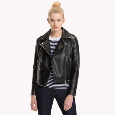 tommy hilfiger faux leather jacket