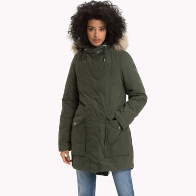 tommy hilfiger women's jacket with fur
