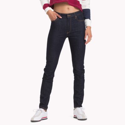 skinny fit high rise jeans