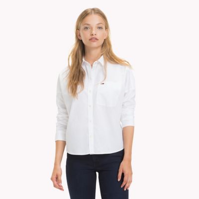 tommy hilfiger women's button up shirts