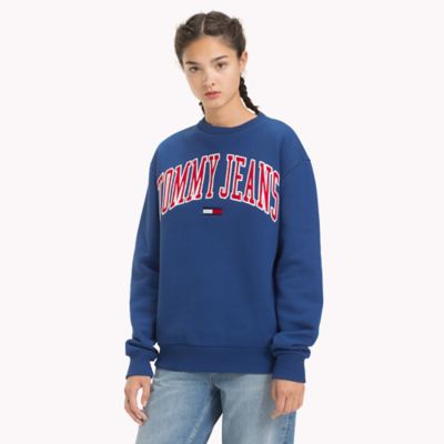 tommy jeans clean collegiate crew neck sweatshirt