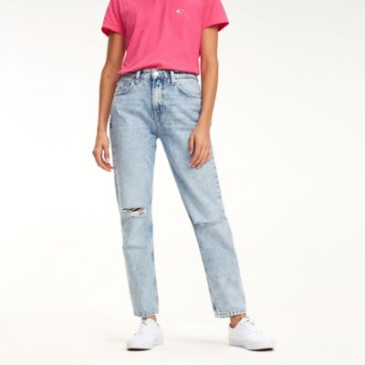 tommy hilfiger high rise tapered jeans