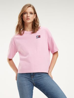 pink tommy jeans shirt