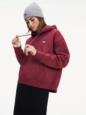 burgundy tommy hilfiger hoodie