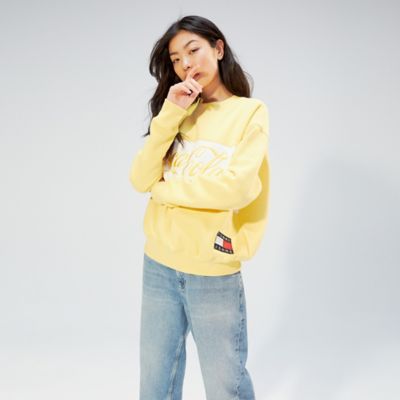 tommy jeans yellow sweatshirt