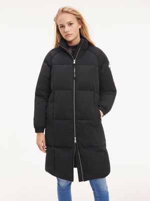 tommy hilfiger long puffer jacket