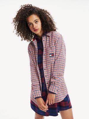 tommy hilfiger women's plaid shirt