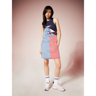 tommy hilfiger denim overall dress