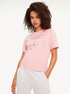 tommy hilfiger flag t shirt womens