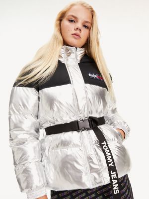 tommy hilfiger metallic jacket