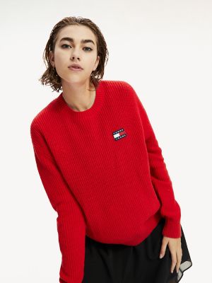 tommy jeans sweater red