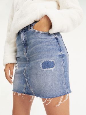 tommy hilfiger blue jean skirt
