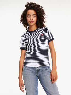 tommy hilfiger striped t shirt womens