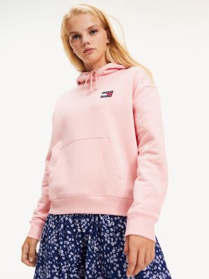 tommy hilfiger pink hoodie women's