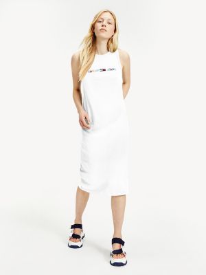 tommy jeans logo tank dress