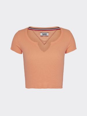 tommy cropped t shirt