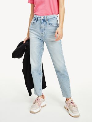 tommy hilfiger high rise tapered jeans