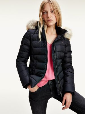 tommy hilfiger coat fur hood
