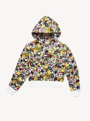 looney tunes cropped hoodie