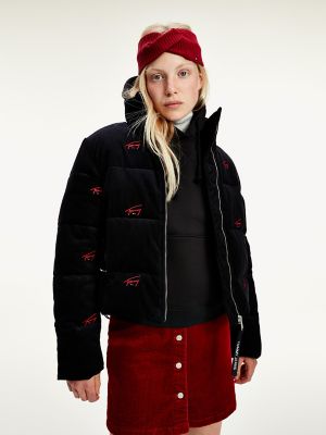 tommy hilfiger cord puffer jacket