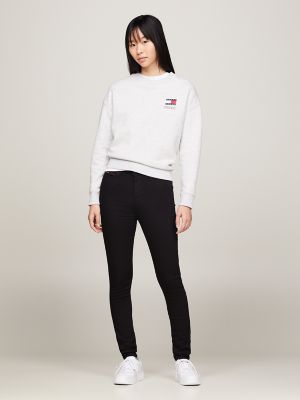 High-Rise Super Skinny Fit Jean, Staten Black Stretch