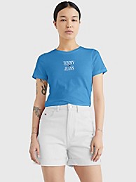 타미 진스 반팔티 Tommy Jeans Logo T-Shirt,BLUE CRUSH