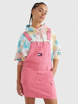 pink dickies overall dress