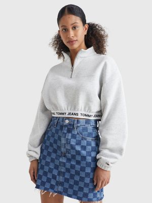 Tommy hilfiger cropped hoodie urban outfitters hot sale