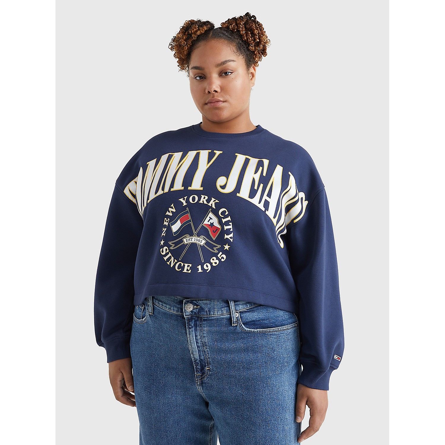 TOMMY HILFIGER Curve Relaxed Cropped Logo Sweatshirt
