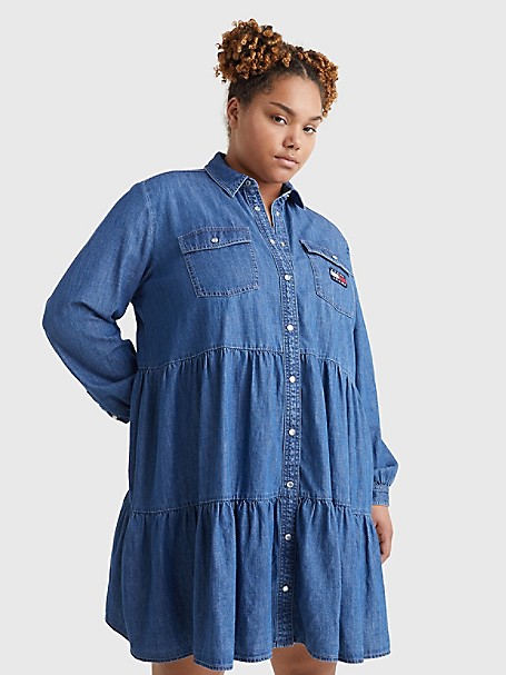 Tommy Jeans Tjw Tiered A-Line Dress Robe Femme 