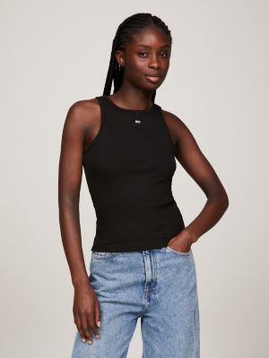 USA Solid Ribbed Hilfiger Top | Tommy Tank