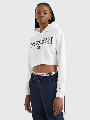 Retro Logo Cropped Hoodie Tommy Hilfiger USA