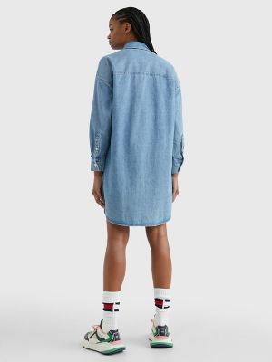 open lace back dress Kowtow Domus Shirt Dress Blue Chambray – Beklina main image 1