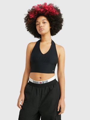 Ribbed Halter Crop | Tommy