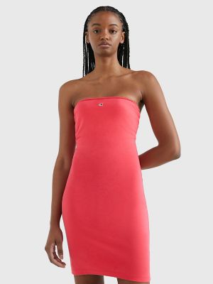 Strapless Solid Bodycon Dress Tommy Hilfiger USA