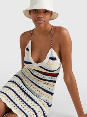 Crochet Mini Slip Dress