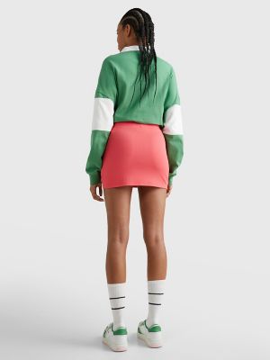Skirt | Badge Ribbed Hilfiger Tommy Mini