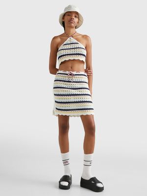 スカート TOM FORD Crochet mini skirt White GCK215YAX844 KNIT MINI SKIRT | Tom Ford Fashion