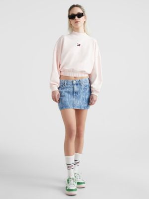 Tommy hilfiger mock outlet neck cropped sweatshirt