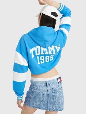 Tommy hilfiger shop tape crop hoodie