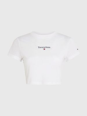 Cropped Baby Fit Tommy T-Shirt | Hilfiger USA Logo