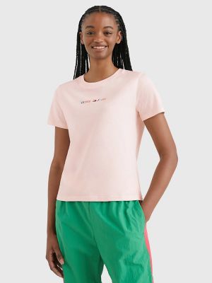 Color Logo T-Shirt, Faint Pink