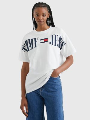 Retro Oversized Logo T Shirt Tommy Hilfiger USA