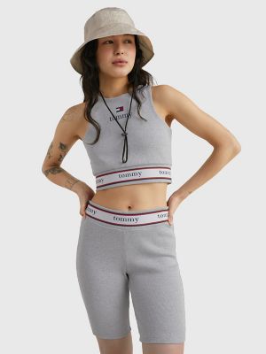 Tommy Collection Ribbed Jersey Racerback Top