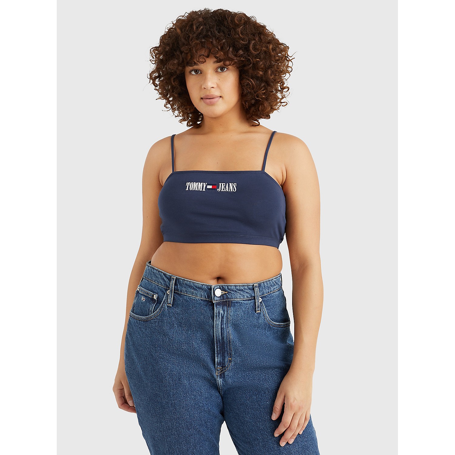 TOMMY HILFIGER Curve Retro Logo Cropped Tank Top